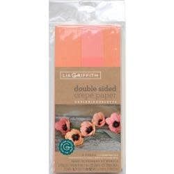 Lia Griffith Extra Fine Crepe Paper Honeysuckle, Coral &amp; Apricot, Light Rose 3-pack