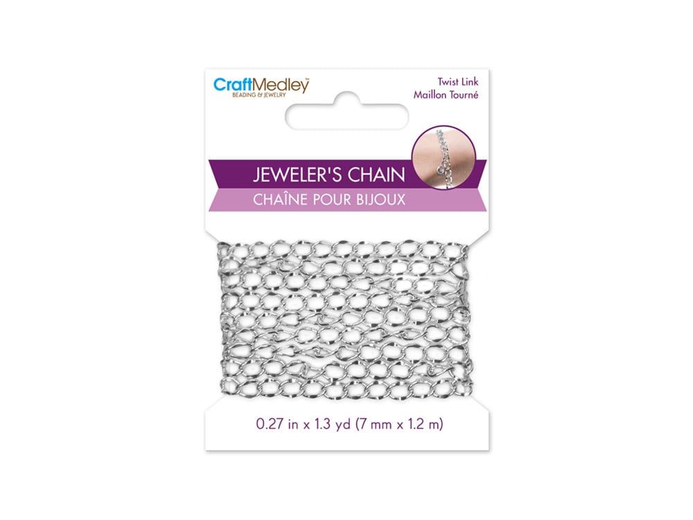 CraftMedley 1.2m 7x5mm Jewelers Chain Silver