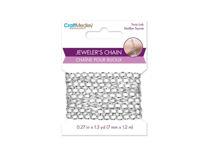 CraftMedley 1.2m 7x5mm Jewelers Chain Silver