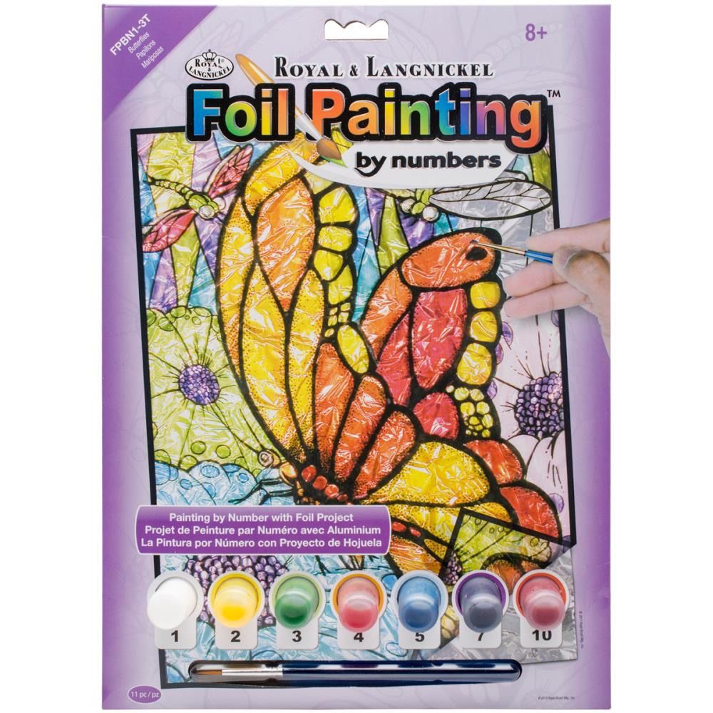 Royal Brush Foil Paint By Number Kit - Butterflies 8&quot; X 10&quot;