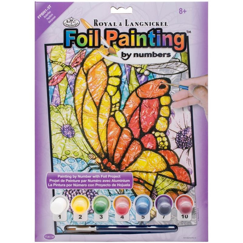 Royal Brush Foil Paint By Number Kit - Butterflies 8&quot; X 10&quot;