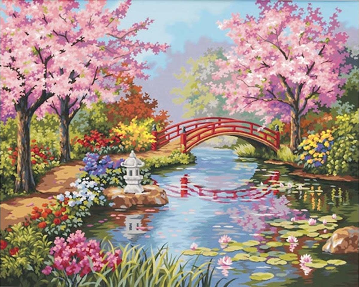 Dimensions Japanese Garden - Paint by Number 20 X 16