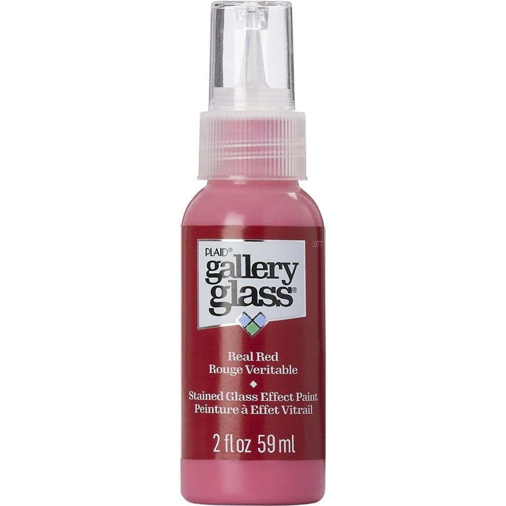 Plaid Real Red  Gallery Glass Paint 2oz
