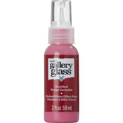 Plaid Real Red  Gallery Glass Paint 2oz