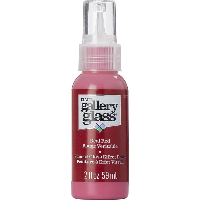 Plaid Real Red  Gallery Glass Paint 2oz