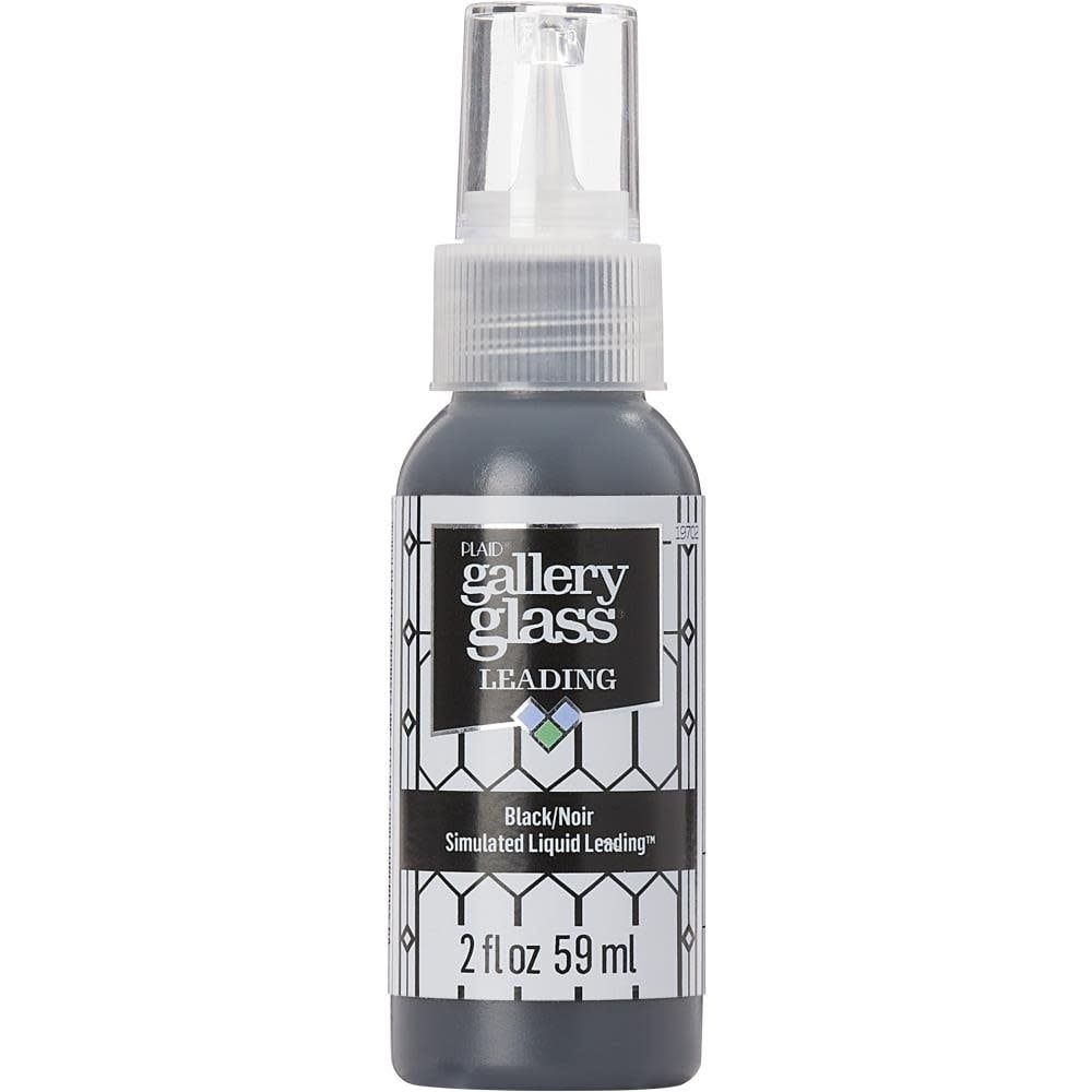 Plaid Black Gallery Glass Liquid Lead 2oz
