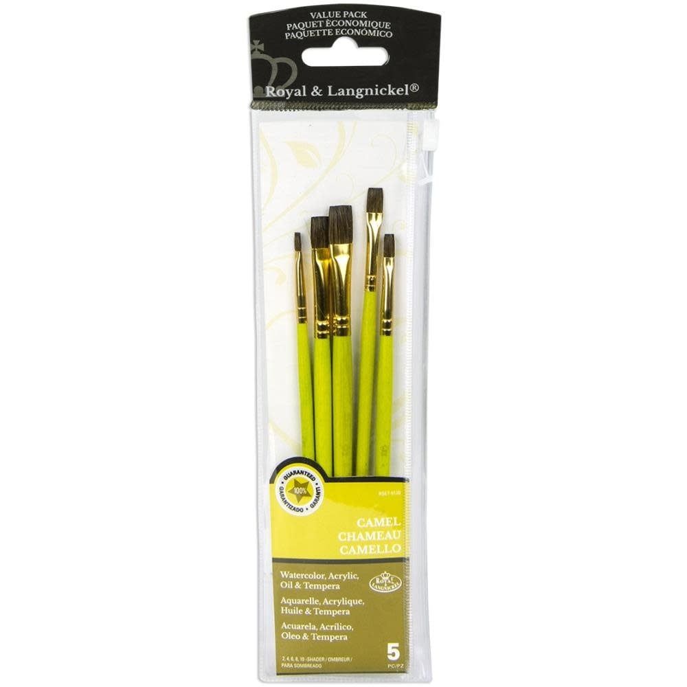 Royal &amp; Langnickel Sable Value Pack Brush Set 5/Pkg
