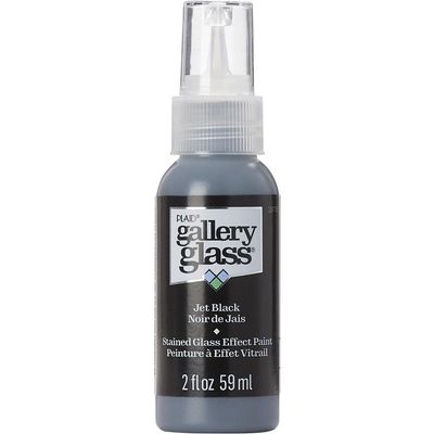 Plaid Jet Black Gallery Glass Paint 2oz