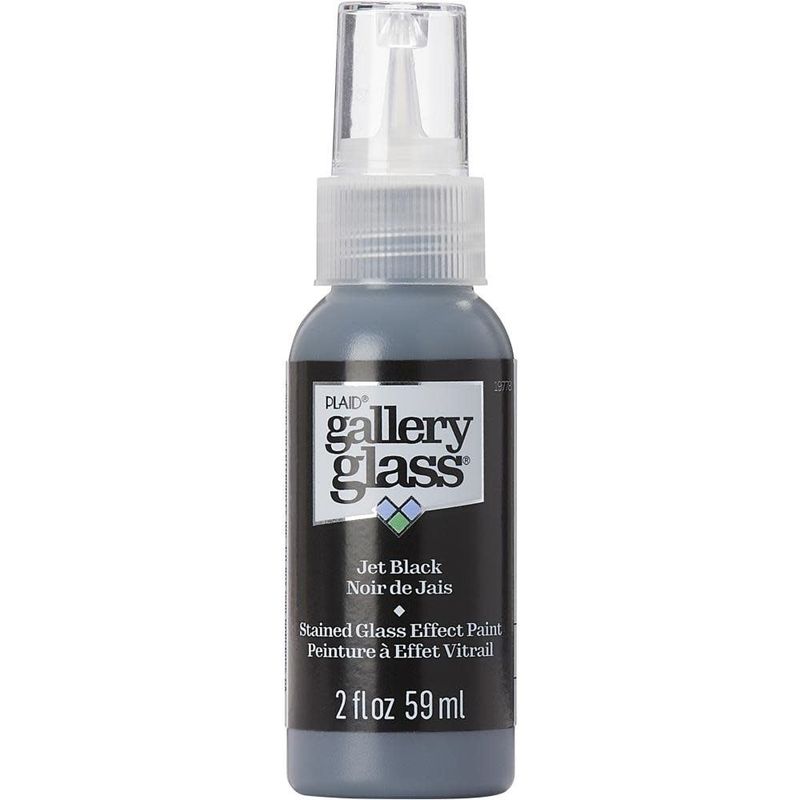 Plaid Jet Black Gallery Glass Paint 2oz