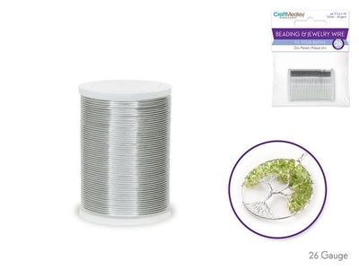 CraftMedley 15yd Silver Zinc Plating on Spool 26 Gauge