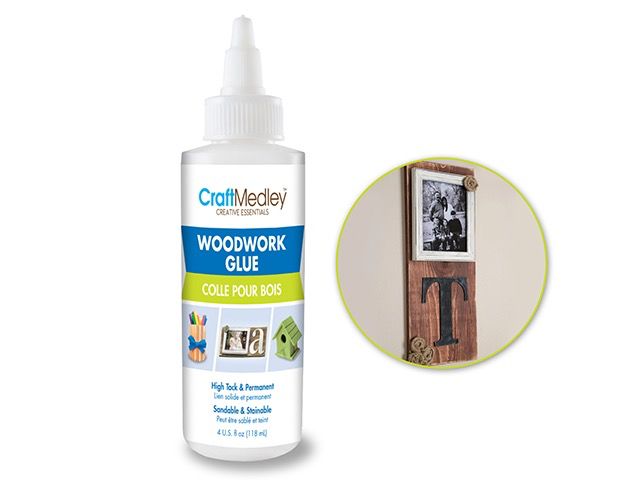 Craft Medley Glue: 4oz Woodwork Glue High Tack Sandable/Stainable