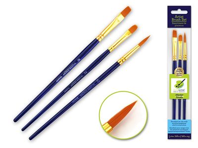 Color Factory Artist Brush Set Master Stroke Set 3pc