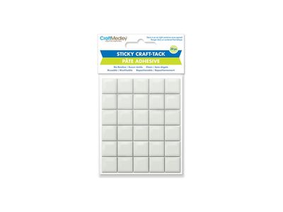 Craft Medley Adhesive: 1.5cm*1.5cm Sticky Craft-Tack Squares 30ct (6 by 5)