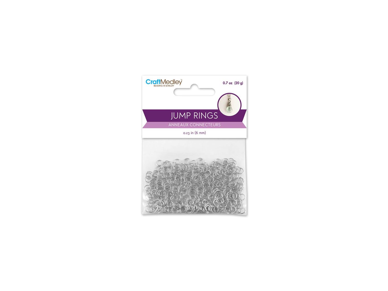 CraftMedley 6mm Jump Ring Silver 350pc