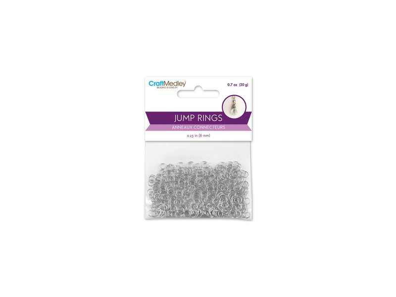 CraftMedley 6mm Jump Ring Silver 350pc