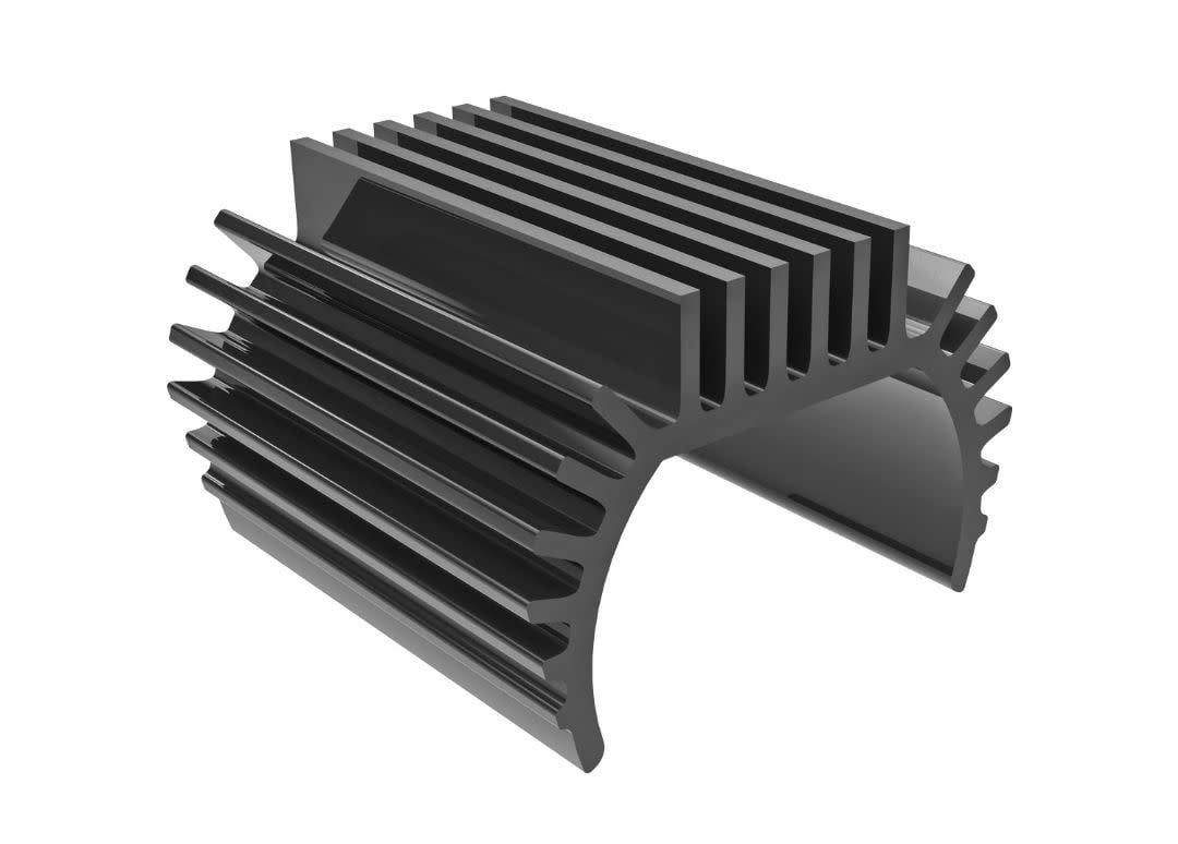 Traxxas Heat sink, Titan 87T motor (6061-T6 aluminum, dark titanium-anodized)