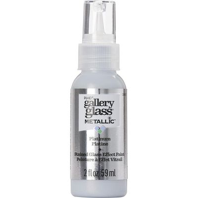 Plaid Metallic Platinum Gallery Glass Paint 2oz