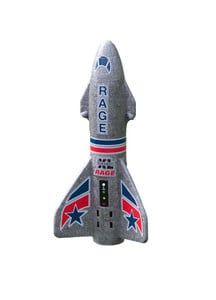 Rage RC Spinner Missile XL Electric Free-Flight Rocket with Parachute and LEDs, Gray