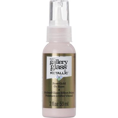 Plaid Metallic Rose Gold Gallery Glass Paint 2oz