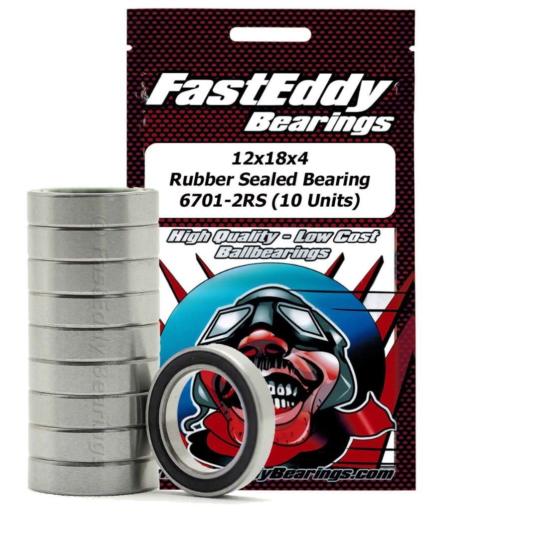 FastEddy 12x18x4 Rubber Sealed Bearings 6701-2RS