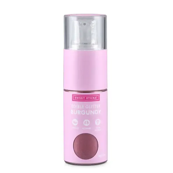 Sweet Sticks Edible Glitter Pump Burgundy 10g