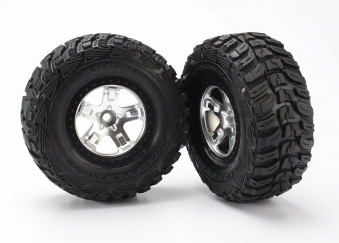 Traxxas Tires &amp; wheels, assembled, glued (2) 2WD Frt