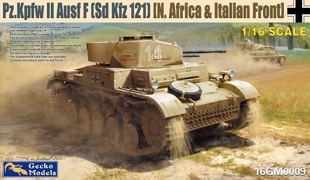 Gecko 1/16 Panzerkampfwagen II (Sd.Kfz. 121) Ausf. F Tank (North Africa &amp; Italian Front)
