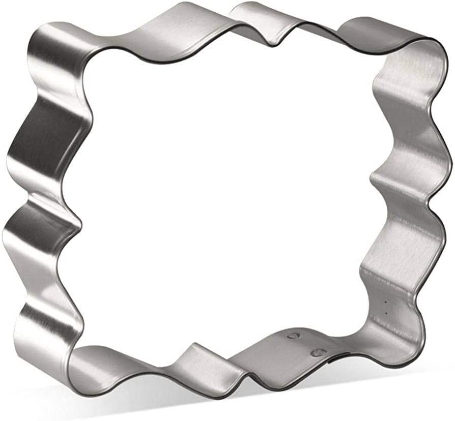 Celebakes 3.75in Fancy Square Plaque Cookie Cutter