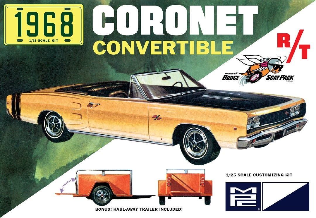 MPC 1/25 1968 Dodge Coronet Convertible with Trailer