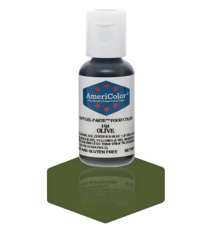 AmeriColor 0.75oz Soft Gel Paste Olive