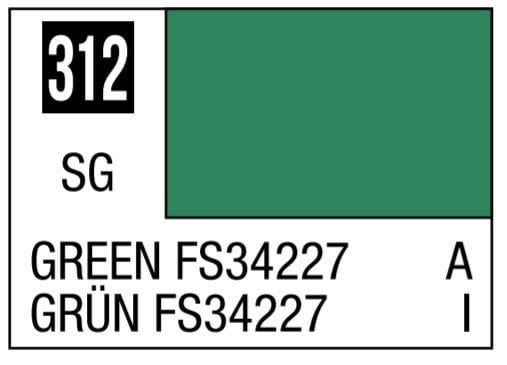 Gunze Aqueous Color H312 Semi Gloss Green FS34227 for Israel Desert Camouflage 10ml