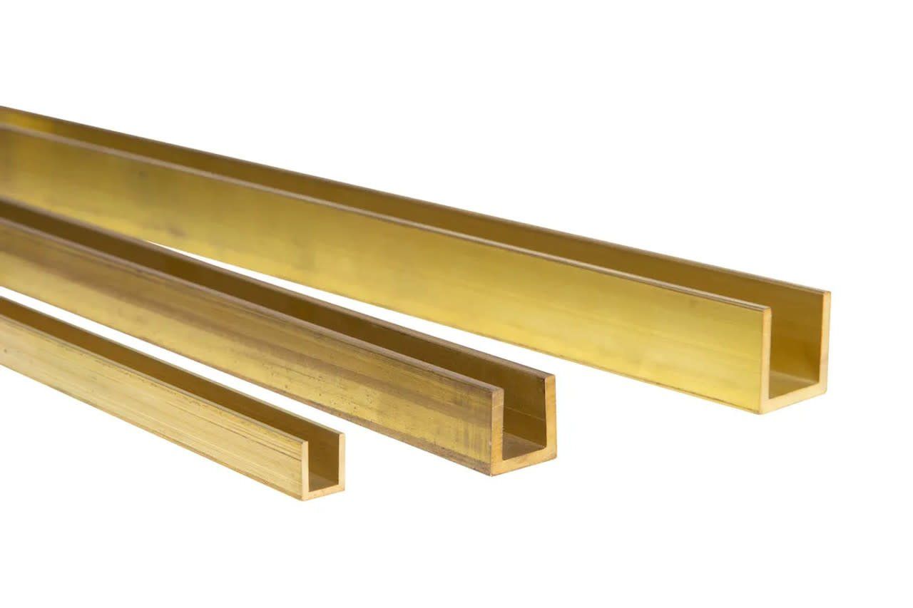 Albion UC3 2.5x2.5x2.5mm Brass U Channel 1pc/Sleeve