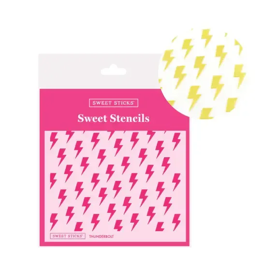 Sweet Sticks Thunderbolt Stencil