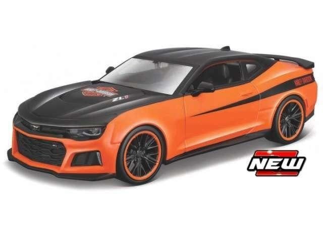 Maisto 1/24 H-D Custom - 2017 Chevrolet Camaro Zl1 Black/Orange