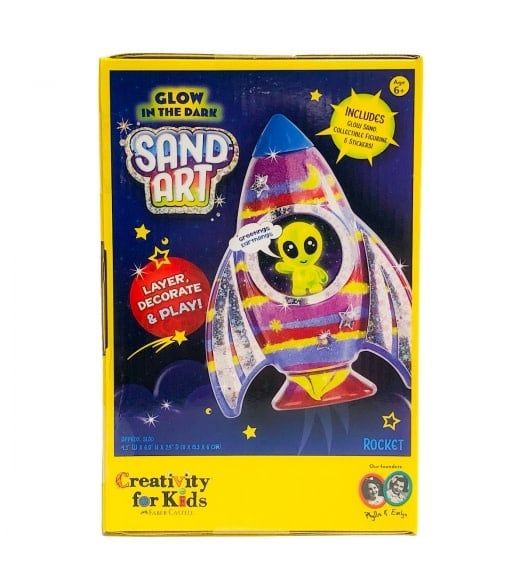 Creativity for Kids Glow in the Dark Sand Art Rocket