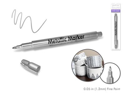 Forever In Time Metallic Marker 1.2mm Fine Point Silver