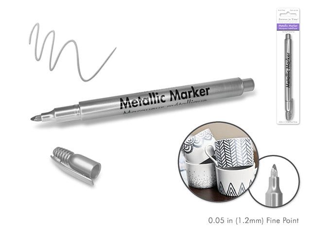 Forever In Time Metallic Marker 1.2mm Fine Point Silver