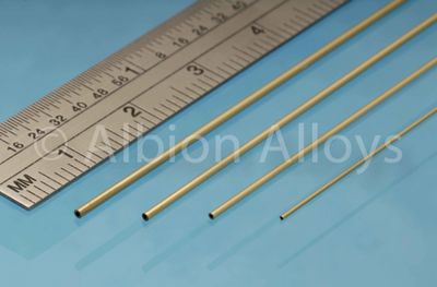 Albion MBT05 0.5x0.3mm (ID) Brass Micro Tube 3pc/Sleeve