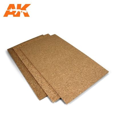 AK Interactive 200x300x2mm Cork Sheet Fine