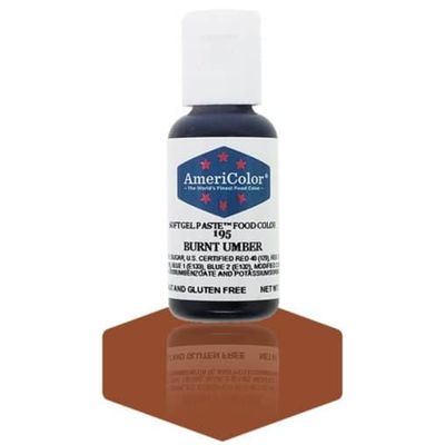 AmeriColor 0.75oz Soft Gel Paste Burnt Umber