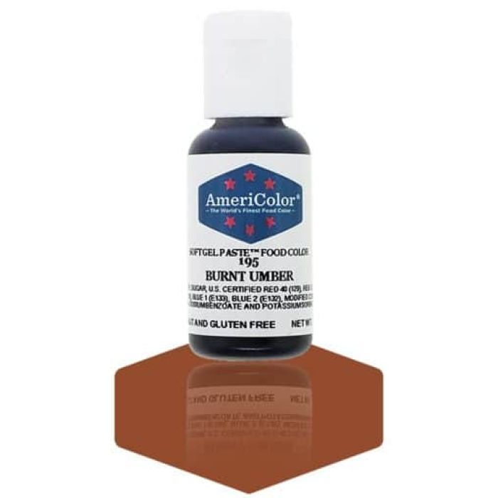 AmeriColor 0.75oz Soft Gel Paste Burnt Umber