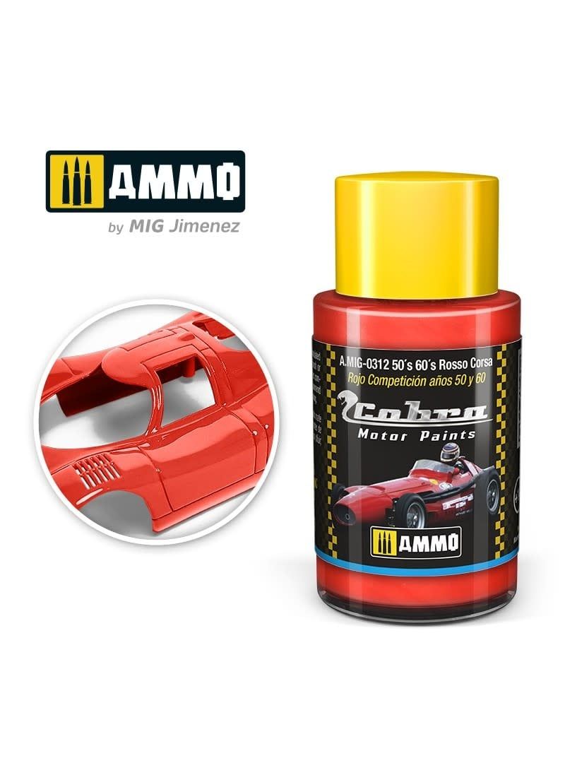 Ammo of MIG Cobra Motor 1950s 1960s Rosso Corsa 30ml