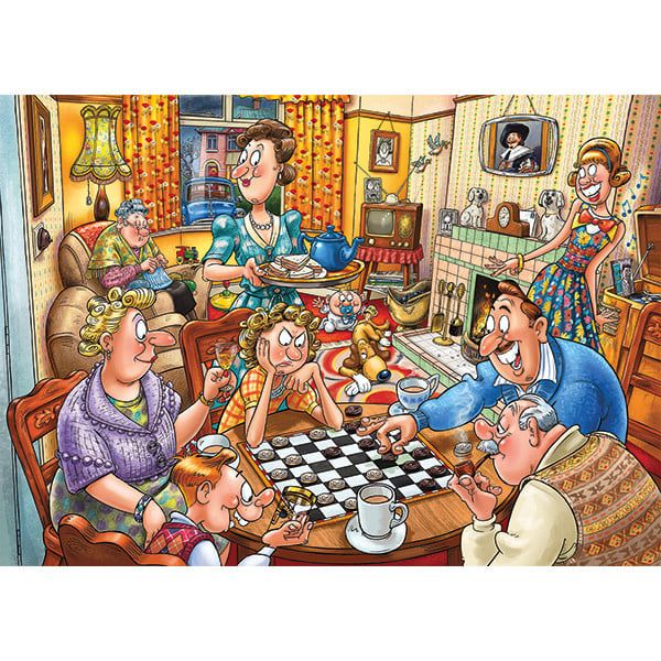 Jumbo Puzzles  Wasgij Destiny #25 Games Night 1000 piece