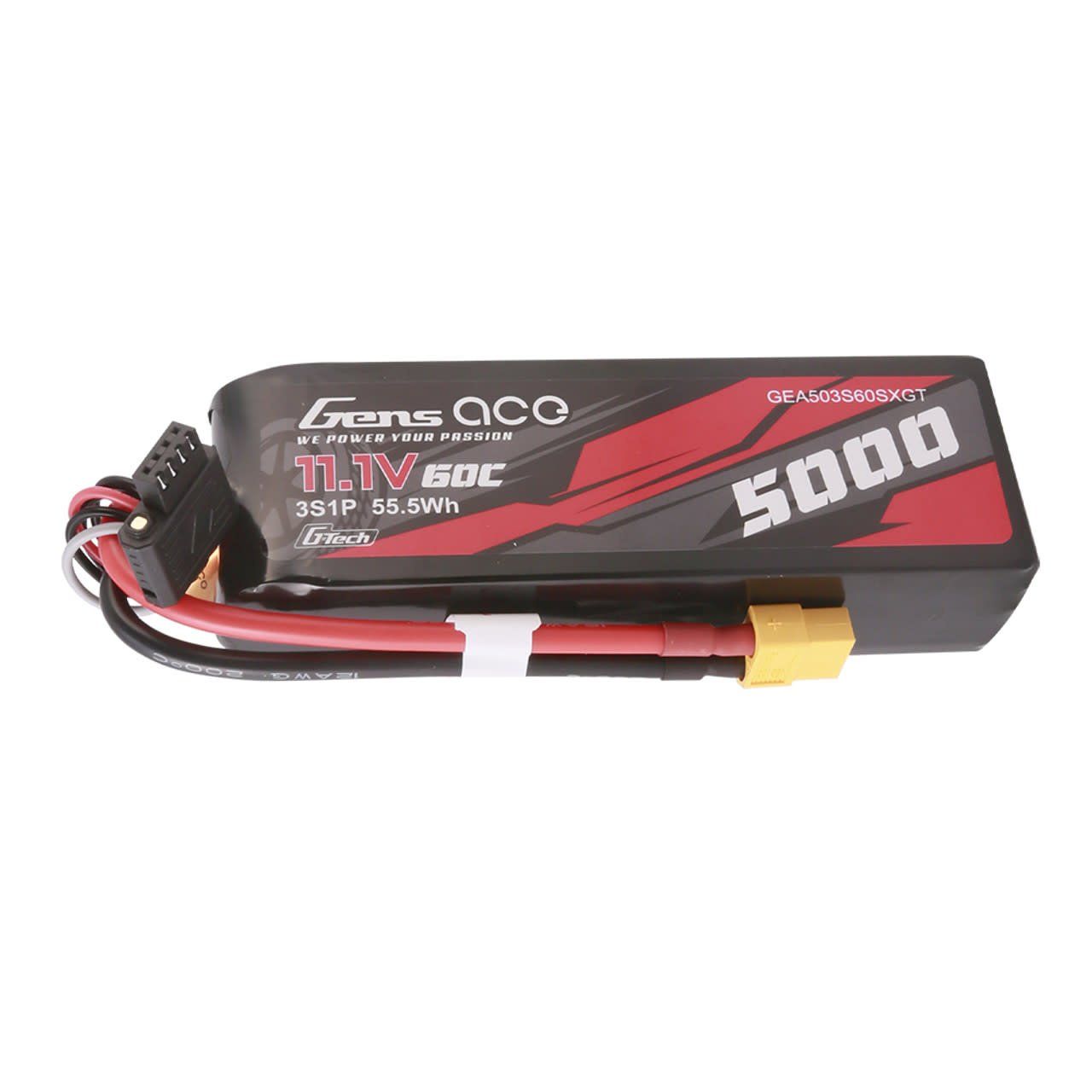GENS ACE G-Tech 11.1v 60c 3s 5000mah lipo battery with XT60 plug
