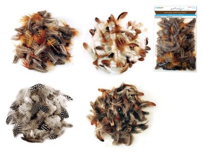 CraftMedley Feather Craft 4 Style Assorted Natural Minis 3g 6pc
