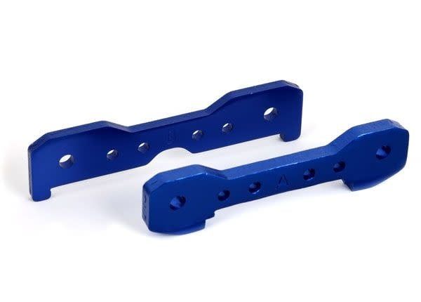 Traxxas Tie bars, front, 6061-T6 aluminum (blue-anodized)