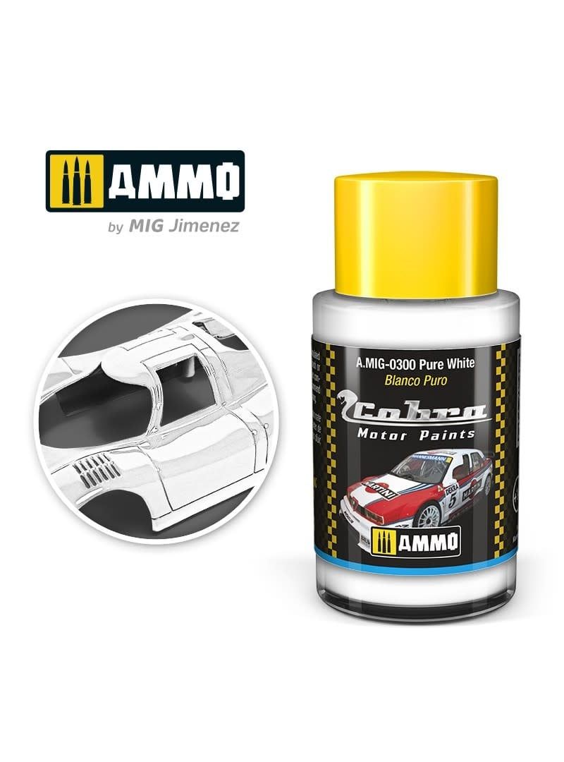 Ammo of MIG Cobra Motor Pure White 30ml