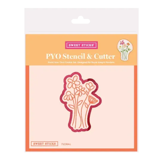Sweet Sticks Stencil &amp; Cutter Floral