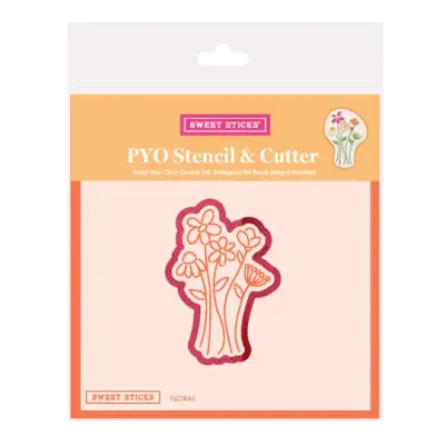 Sweet Sticks Stencil &amp; Cutter Floral