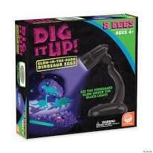 MindWare Dig It Up Glow In The Dark Dinosaur Eggs